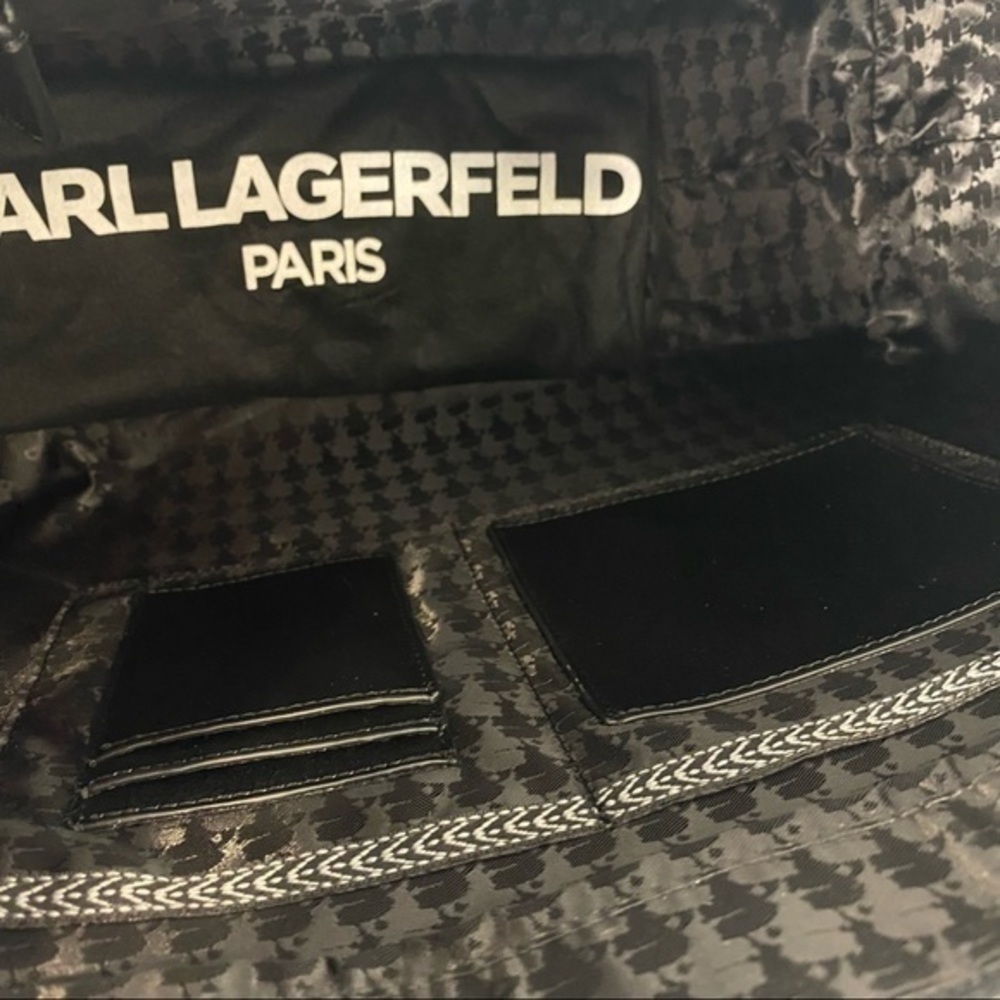 KARL LAGERFELD Tote Bag Signature Print Black - Picture 5 of 12